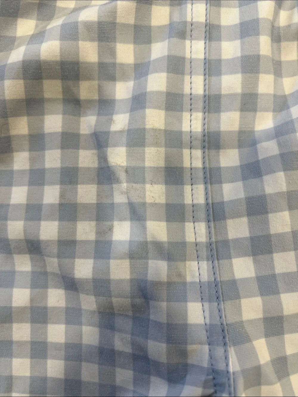 Minnow blue gingham checkered plaid swim trunks 9-10 years old